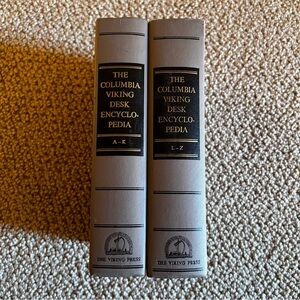 Vintage 1953 The Columbia Viking Desk Encyclopedia Volume 1 & 2 Set Of 2 Books